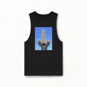 PHX GEN Tee - Happy Cactus Muscle Tank - Black | Phoenix General