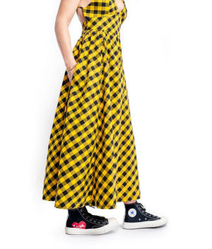 Punkwasp Scaffold Dress - Yellow Gingham | Phoenix General