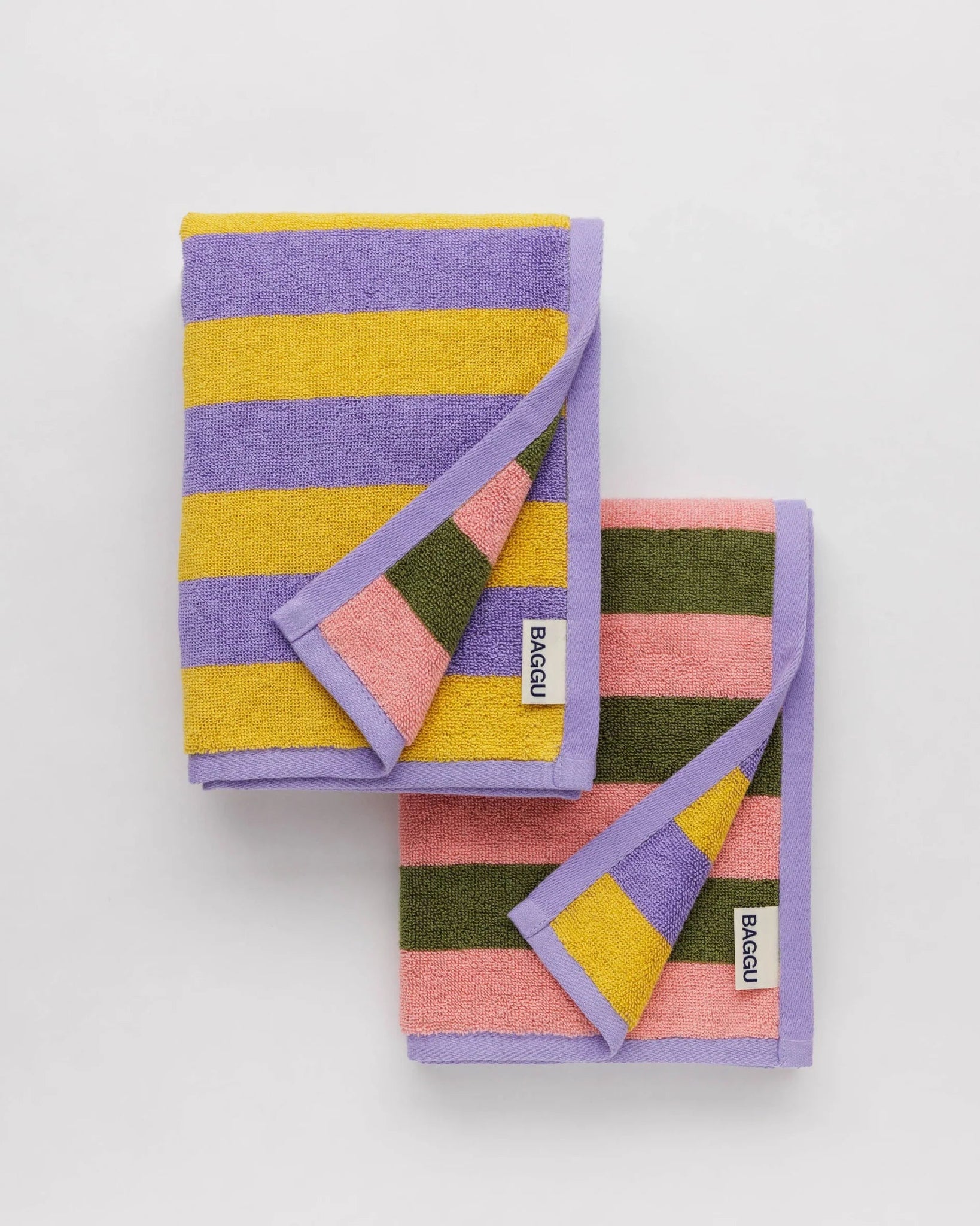 Baggu Hand Towel Set of 2 - Sunset Quilt Stripe | Phoenix General