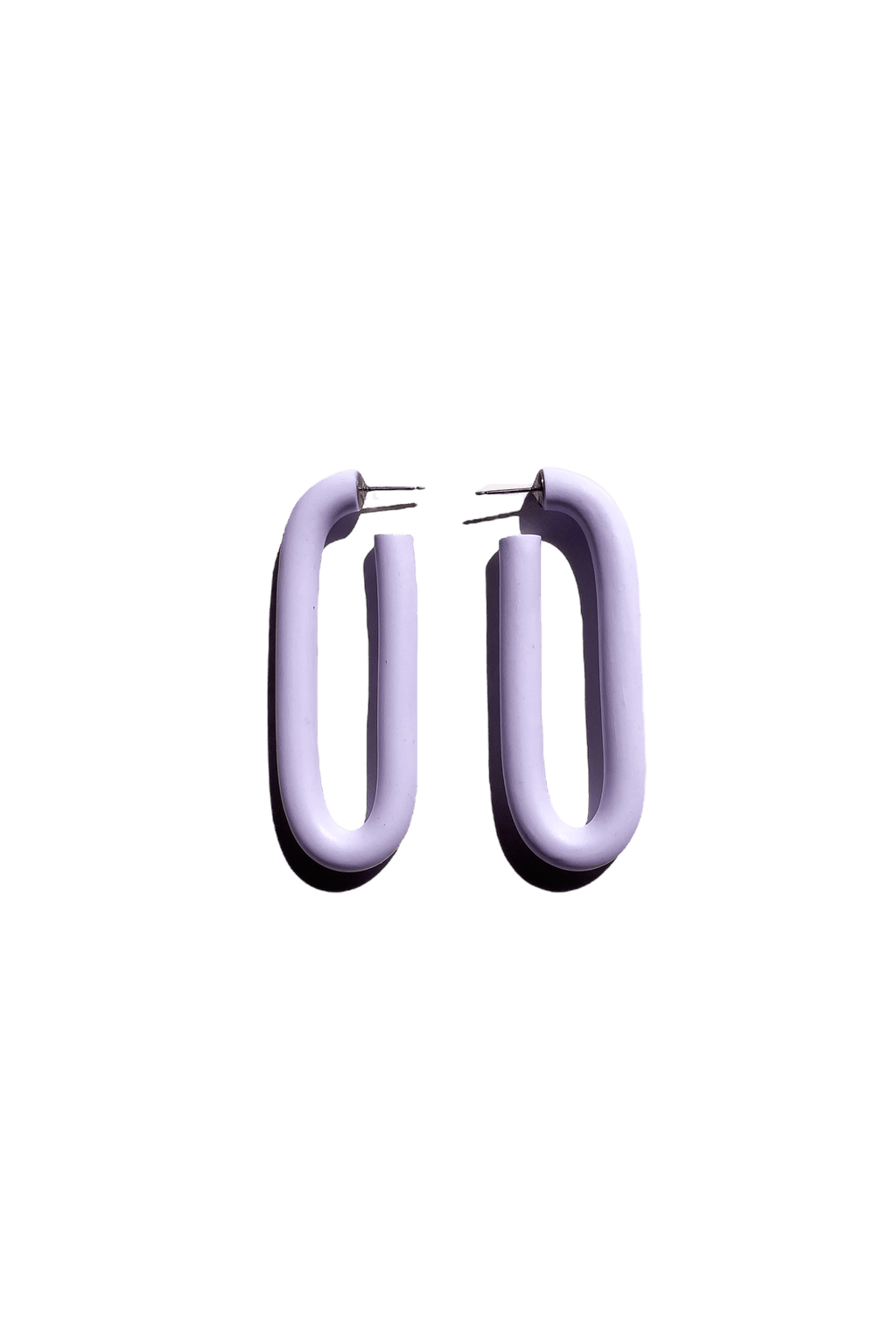 Sigfus Rectangle Hoop Earrings - Large Lilac | Phoenix General