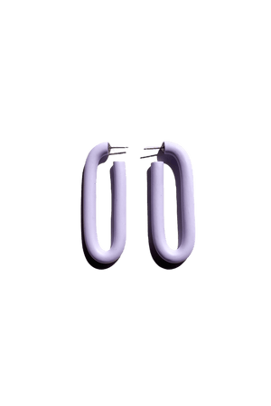 Sigfus Rectangle Hoop Earrings - Large Lilac | Phoenix General