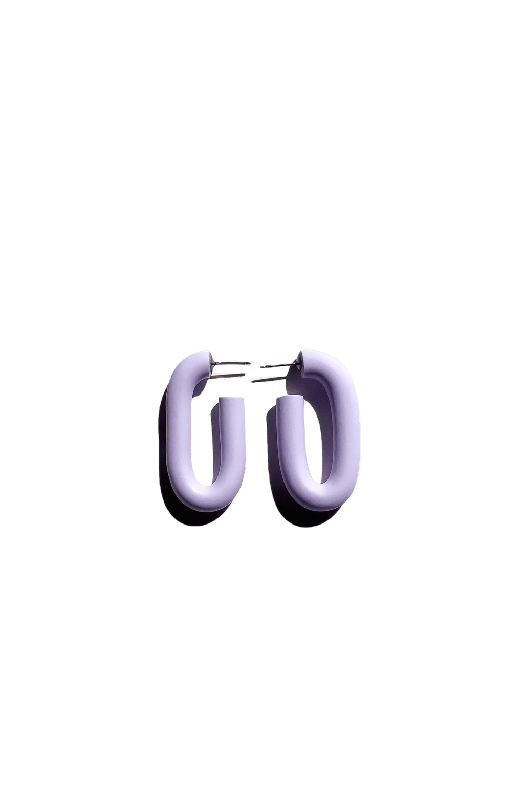 Sigfus Rectangle Hoop Earrings - Small Lilac | Phoenix General