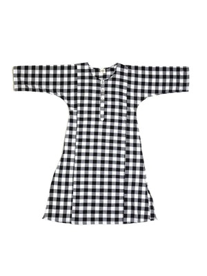 Punkwasp Beach Tunic Dress - Black & White Gingham | Phoenix General