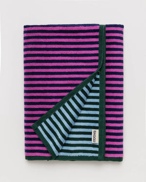 Baggu Bath Towel - Pink Green Candy Stripe | Phoenix General