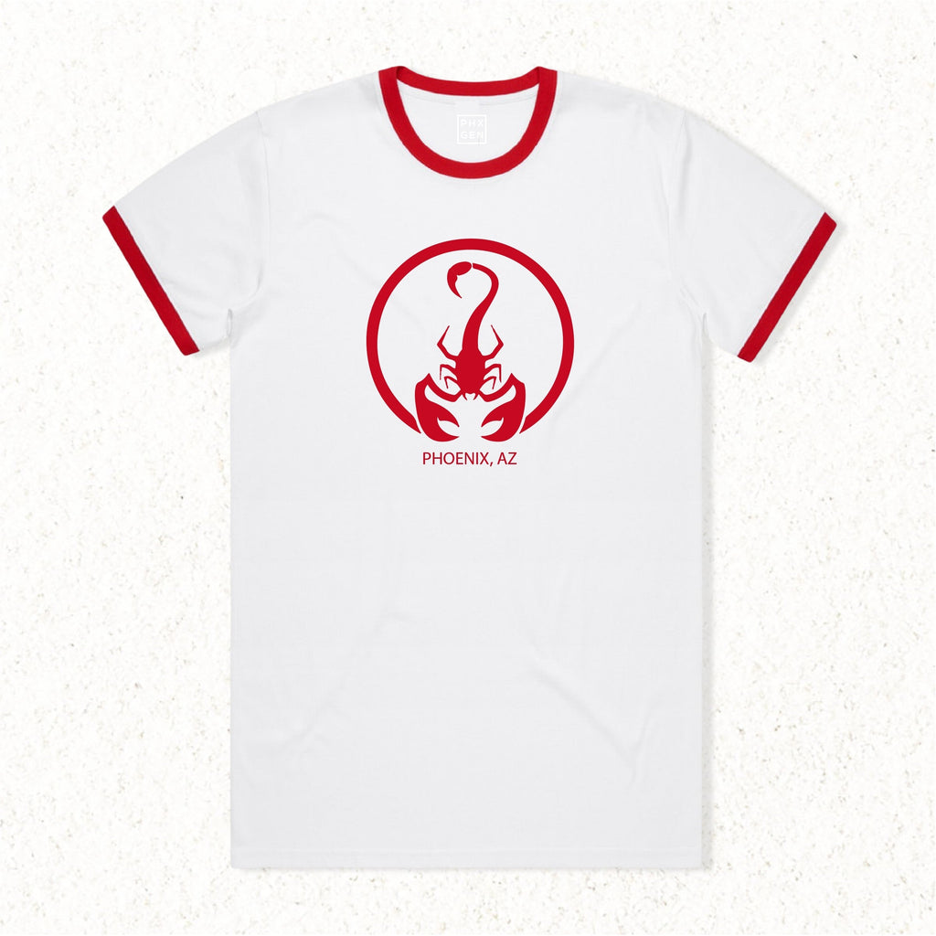 PHX GEN Ringer Tee - Scorpion Red | Phoenix General