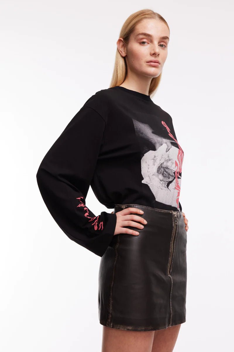 Oval Square Rocker Leather Skirt | Phoenix General
