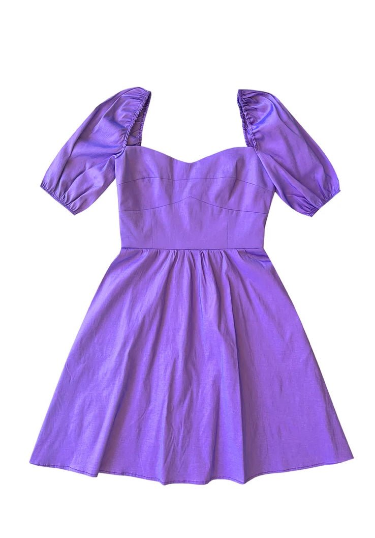 Ali Golden Sweetheart Mini Dress - Lilac Taffeta | Phoenix General