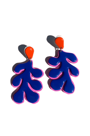 Sigfus Matisse Cutouts Earrings - Blue & Pink | Phoenix General