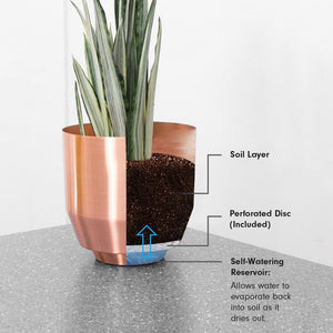 Yield | Yield 8” Spun Planter - Pale Gray | Garden - Planters | Phoenix General Store